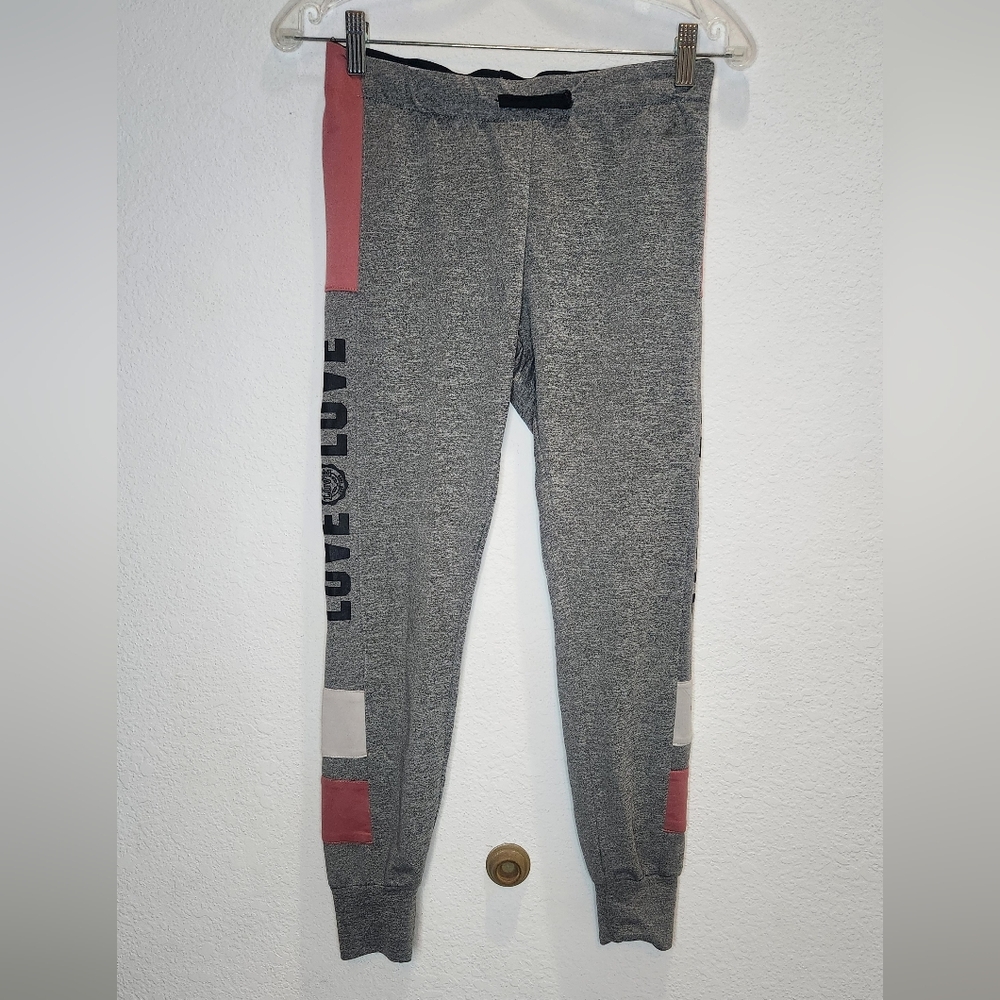 Joyce Concept Gray with Pink Color Block Design EUC Medium Sweatpants